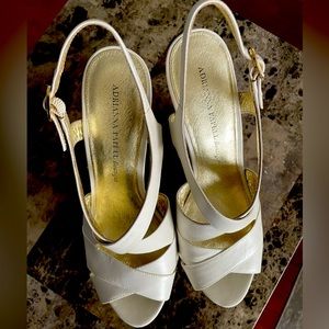 Beautiful leather wedge sandals